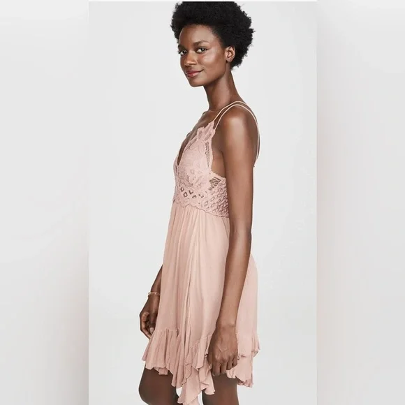 Free People/women’s pink rose Adella slip dress size XS - Picture 5 of 11